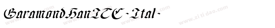 GaramondHanITC-Ital字体转换
