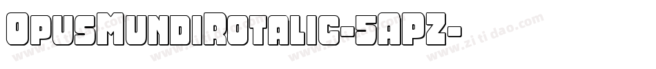OpusMundiRotalic-5APZ字体转换