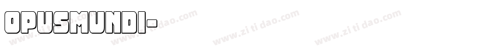 opusmundi字体转换
