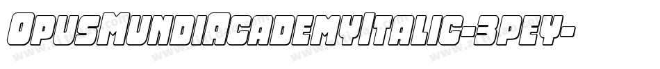 OpusMundiAcademyItalic-3pey字体转换
