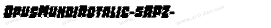 OpusMundiRotalic-5APZ字体转换