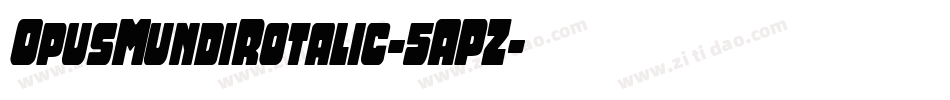 OpusMundiRotalic-5APZ字体转换