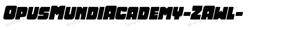 OpusMundiAcademy-ZAwl字体转换