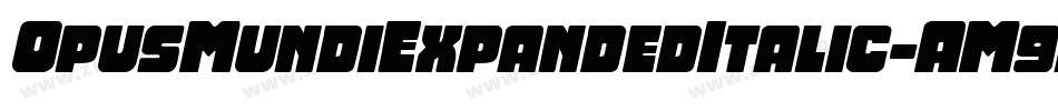 OpusMundiExpandedItalic-AM9D字体转换