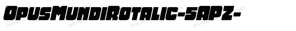 OpusMundiRotalic-5APZ字体转换