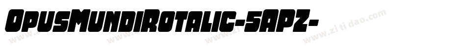 OpusMundiRotalic-5APZ字体转换