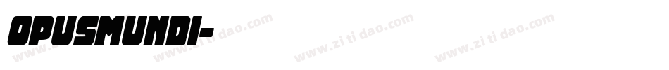 opusmundi字体转换