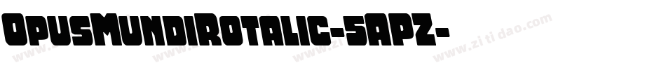 OpusMundiRotalic-5APZ字体转换