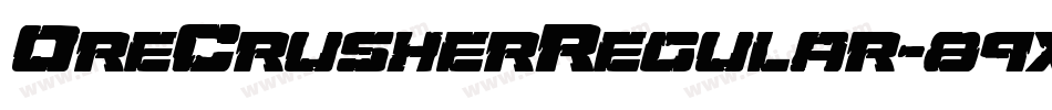 OreCrusherRegular-89xA字体转换