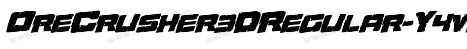 OreCrusher3DRegular-Y4vL字体转换
