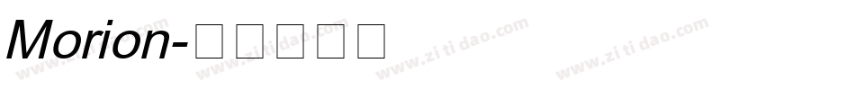 Morion字体转换