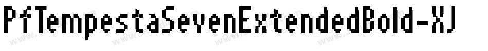 PfTempestaSevenExtendedBold-XJ4P字体转换