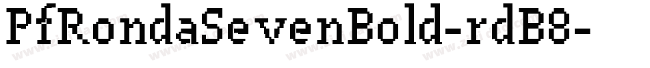 PfRondaSevenBold-rdB8字体转换