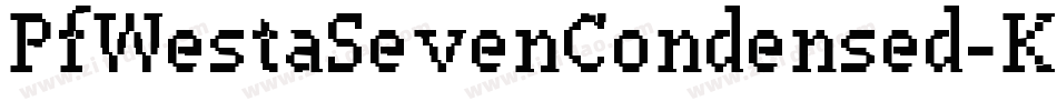PfWestaSevenCondensed-KMBy字体转换