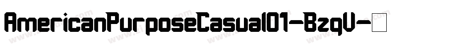 AmericanPurposeCasual01-BzqV字体转换