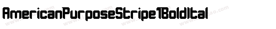 AmericanPurposeStripe1BoldItalic-lzPX字体转换