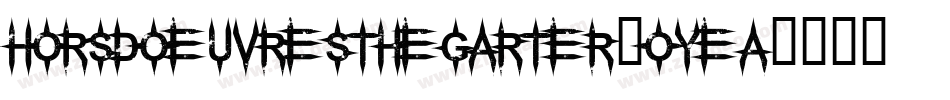 HorsDoeuvresTheGarter-oYEa字体转换