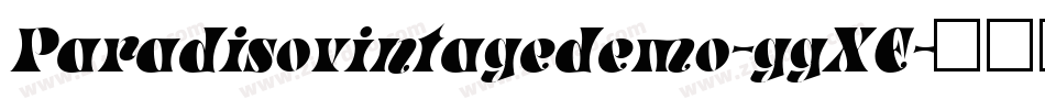 Paradisovintagedemo-ggXE字体转换