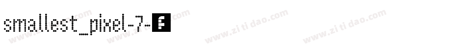 smallest_pixel-7字体转换