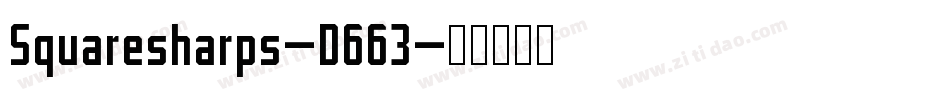 Squaresharps-D663字体转换