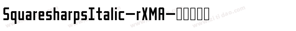 SquaresharpsItalic-rXMA字体转换