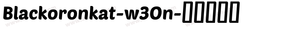 Blackoronkat-w3On字体转换