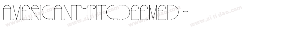 AmericanTypItcDEEMed字体转换