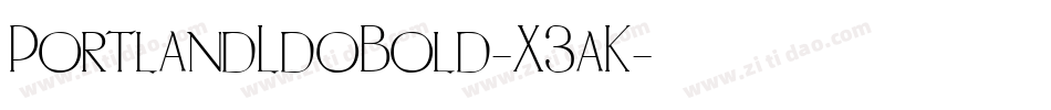 PortlandLdoBold-X3aK字体转换