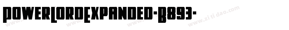 PowerLordExpanded-B893字体转换