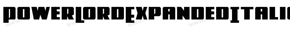 PowerLordExpandedItalic-8pw2字体转换