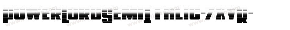 PowerLordSemiItalic-7xvR字体转换