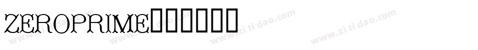 zeroprime字体转换