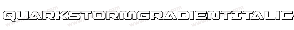 QuarkStormGradientItalic-aRBR字体转换