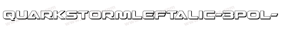 QuarkStormLeftalic-3pOL字体转换