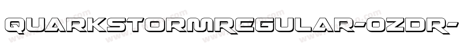 QuarkStormRegular-0ZDR字体转换