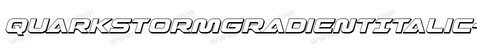QuarkStormGradientItalic-aRBR字体转换