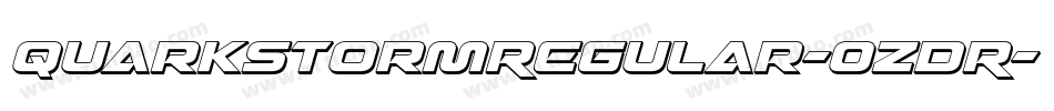QuarkStormRegular-0ZDR字体转换