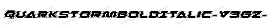 QuarkStormBoldItalic-V3Gz字体转换