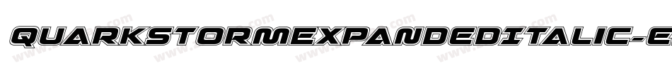 QuarkStormExpandedItalic-erw6字体转换