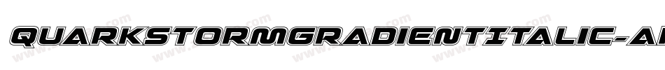 QuarkStormGradientItalic-aRBR字体转换