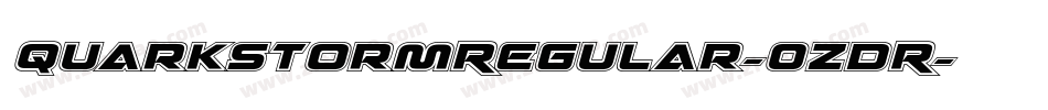 QuarkStormRegular-0ZDR字体转换