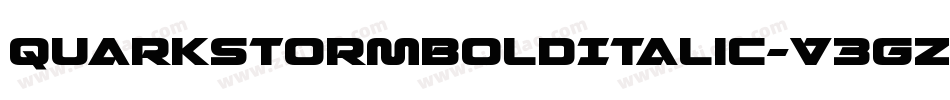 QuarkStormBoldItalic-V3Gz字体转换