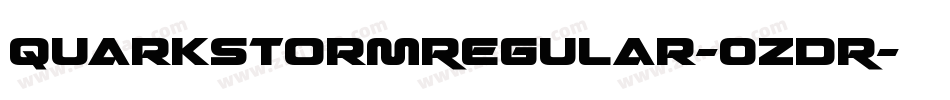 QuarkStormRegular-0ZDR字体转换