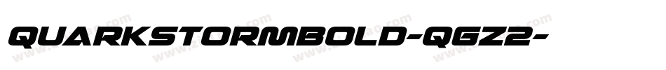 QuarkStormBold-qgZ2字体转换