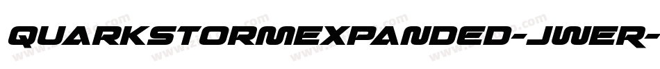 QuarkStormExpanded-jwER字体转换