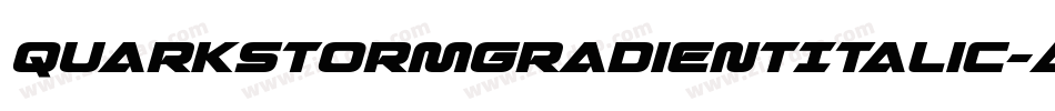 QuarkStormGradientItalic-aRBR字体转换