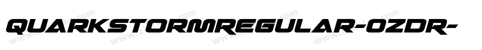 QuarkStormRegular-0ZDR字体转换