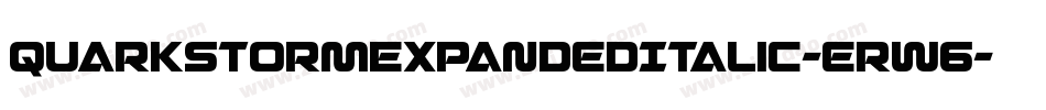 QuarkStormExpandedItalic-erw6字体转换