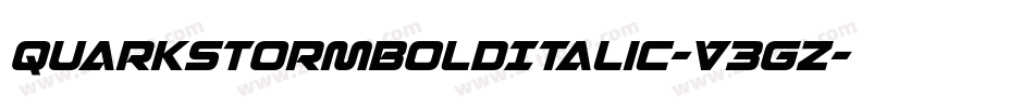 QuarkStormBoldItalic-V3Gz字体转换