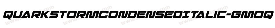 QuarkStormCondensedItalic-GmOq字体转换
